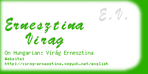 ernesztina virag business card