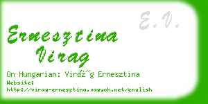 ernesztina virag business card